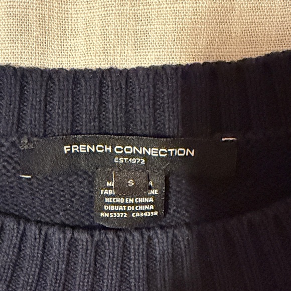 French Connection Navy Ribbed Sweater - Picture 2 of 2